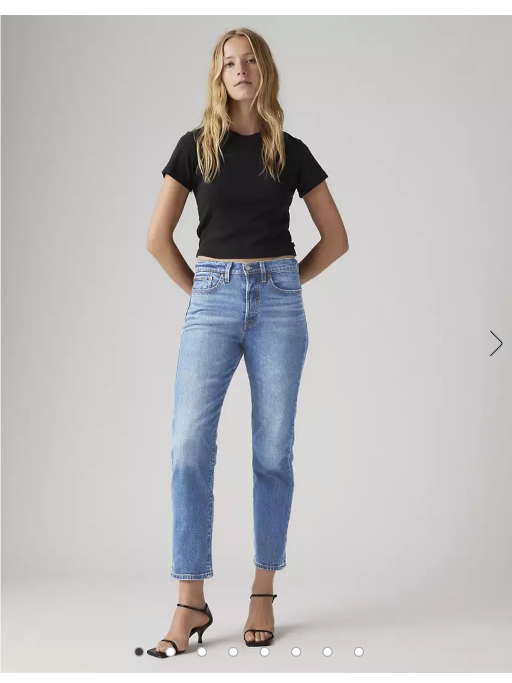 Levi's High Rise WEDGIE STRAIGHT ANKLE WOMEN'S JEANS Light Blue Jeans